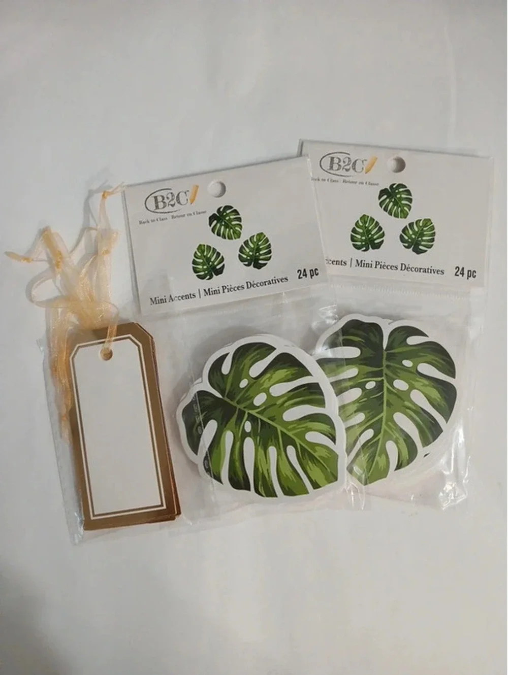 Lot of 48 leaf stickers and tags